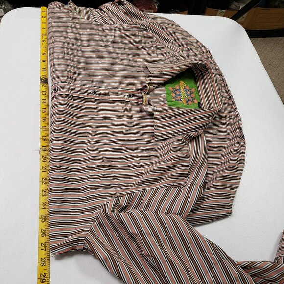 Robert Graham Mens Striped Flip Cuff Button Up Shirt Size 4XL Business Office - Picture 8 of 11